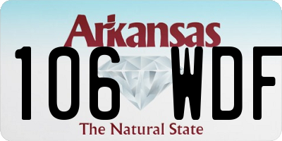 AR license plate 106WDF