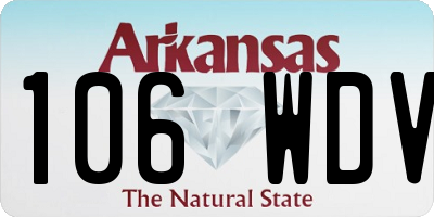AR license plate 106WDV