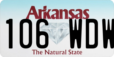 AR license plate 106WDW