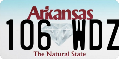 AR license plate 106WDZ