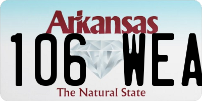 AR license plate 106WEA