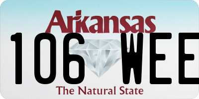 AR license plate 106WEE