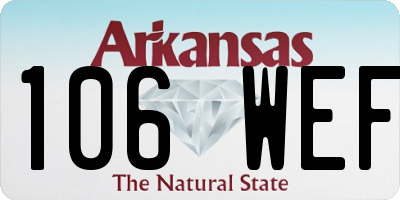 AR license plate 106WEF