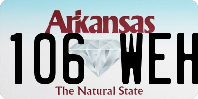 AR license plate 106WEH