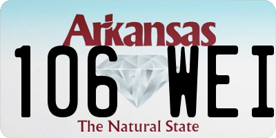 AR license plate 106WEI