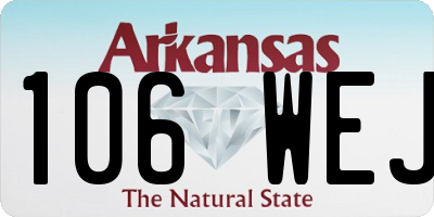 AR license plate 106WEJ