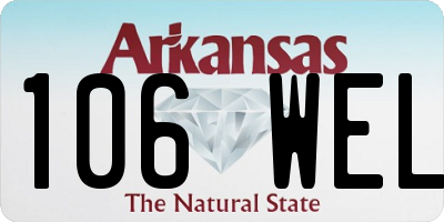 AR license plate 106WEL