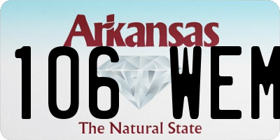 AR license plate 106WEM