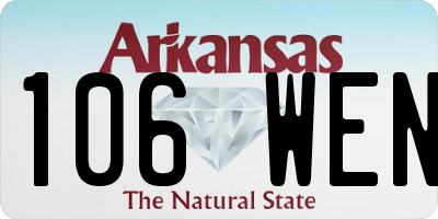 AR license plate 106WEN
