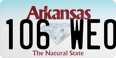 AR license plate 106WEO