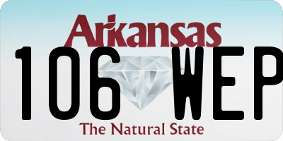 AR license plate 106WEP