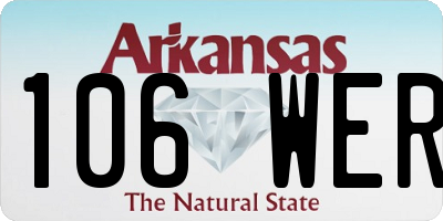 AR license plate 106WER