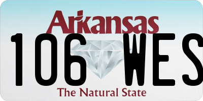 AR license plate 106WES