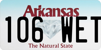 AR license plate 106WET