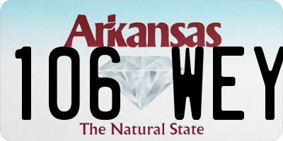 AR license plate 106WEY
