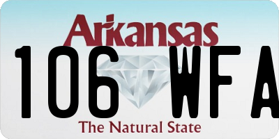 AR license plate 106WFA