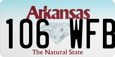 AR license plate 106WFB