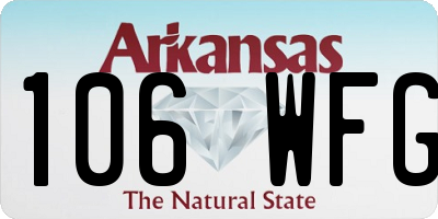 AR license plate 106WFG
