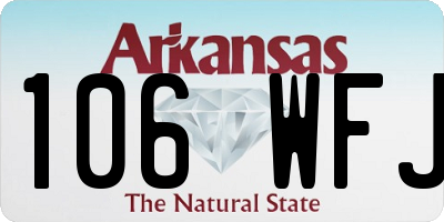 AR license plate 106WFJ