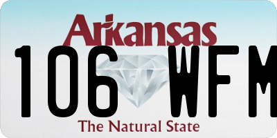 AR license plate 106WFM