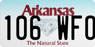 AR license plate 106WFO