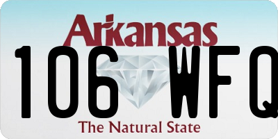 AR license plate 106WFQ