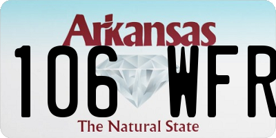 AR license plate 106WFR