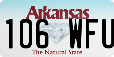 AR license plate 106WFU