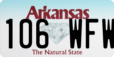 AR license plate 106WFW