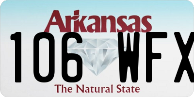 AR license plate 106WFX