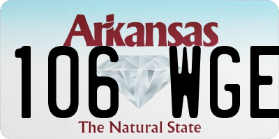 AR license plate 106WGE