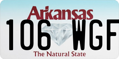 AR license plate 106WGF