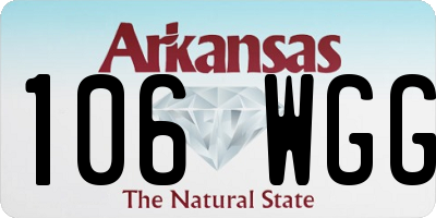 AR license plate 106WGG