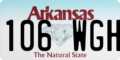 AR license plate 106WGH