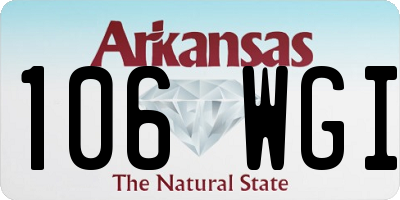 AR license plate 106WGI