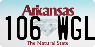 AR license plate 106WGL