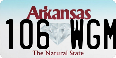 AR license plate 106WGM