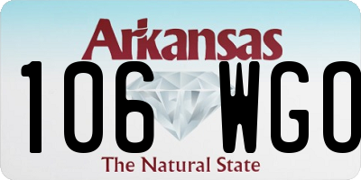 AR license plate 106WGO