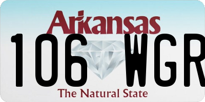 AR license plate 106WGR
