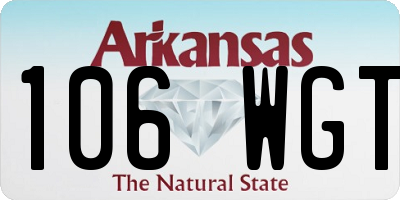 AR license plate 106WGT
