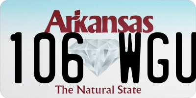 AR license plate 106WGU