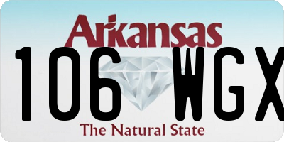 AR license plate 106WGX