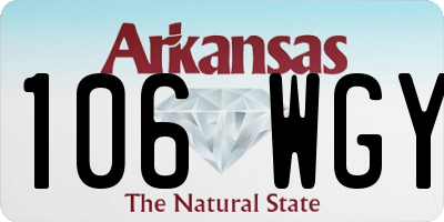 AR license plate 106WGY