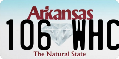 AR license plate 106WHC