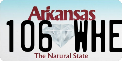 AR license plate 106WHE
