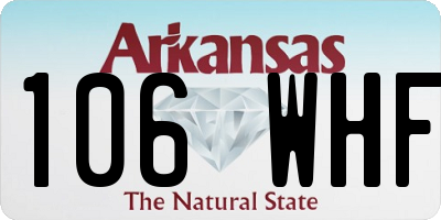 AR license plate 106WHF