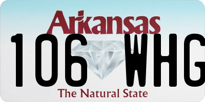 AR license plate 106WHG