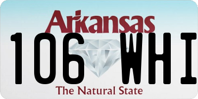AR license plate 106WHI