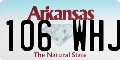AR license plate 106WHJ