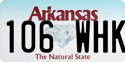 AR license plate 106WHK